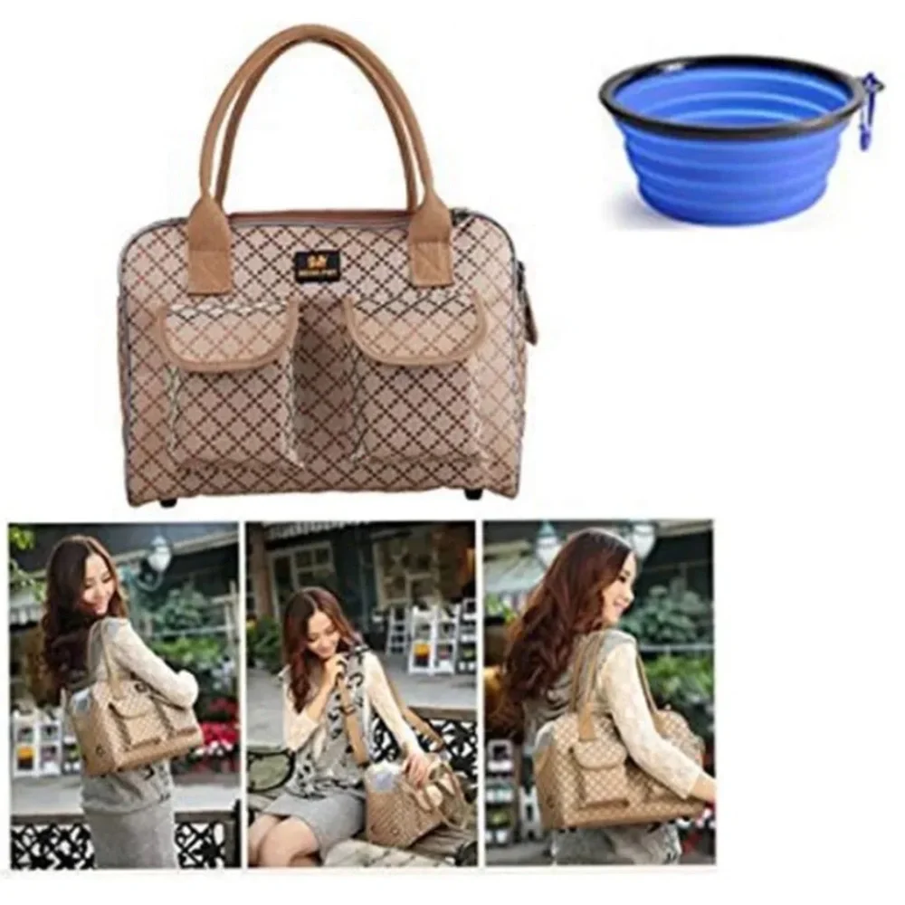 Khaki Dog Carrier Bag